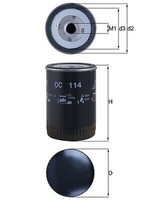 Mahle OC 114 ÖLfilter FüR Chevrolet Hummer Opel Renault