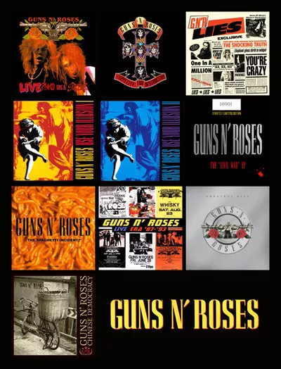 GUNS N' ROSES album discography magnet (4.5" x 3.5) metallica pantera  hollywood | eBay