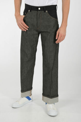 Neil Barrett Men's Jeans Skinny Leather Regular Rise Dark Neil Barrett Men's Jeans Skinny Leather Regular Rise Dark