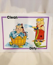 Posters Laminated Educational Classroom For Teachers Opposites 16"x 12"