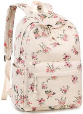 School Backpack for Teen Girls Women Laptop Backpack College Corduroy Floret
