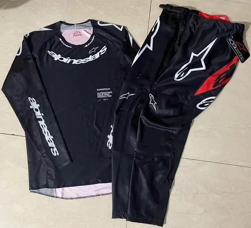 2025 Alpinestars SuperTech Motocross Racing Gear Set Jersey/Pants Combo MX Suit - Picture 2 of 4