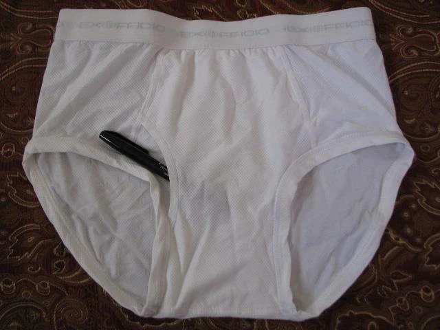 Vintage underwear Ex Officio white fly front brief S-M very