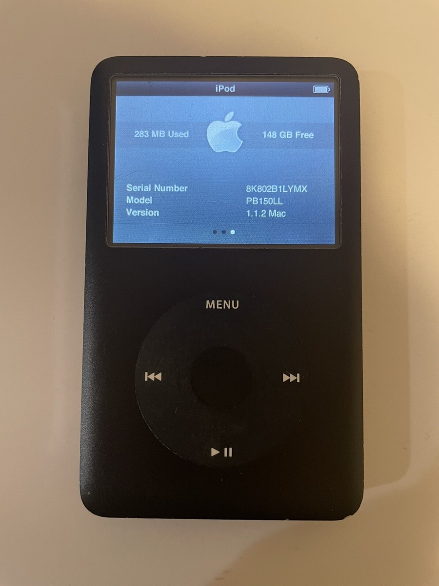 Apple iPod Cassic160GB オーディオプレーヤー ブラック Apple iPod classic 6th Generation Black (160 GB) Works Great