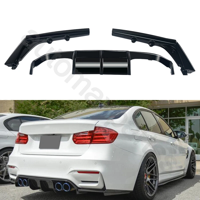 Alerón difusor trasero divisor delantero rendimiento para BMW F80 M3 sedán 2015-2020 Foto 3 de 4