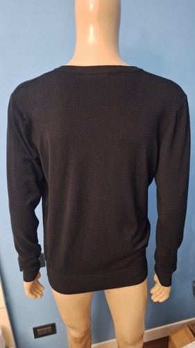 GIORGIO ARMANI PULL OVER NERO UOMO MANICA LUNGA TAGLIA 58 ITALIANA XXL INTERNAZ. - Foto 2 di 5