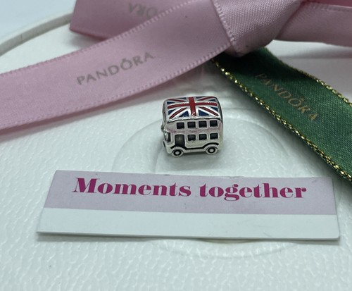 Pandora Union Jack London Bus Charm #791049ER s925 ale enamel Genuine
