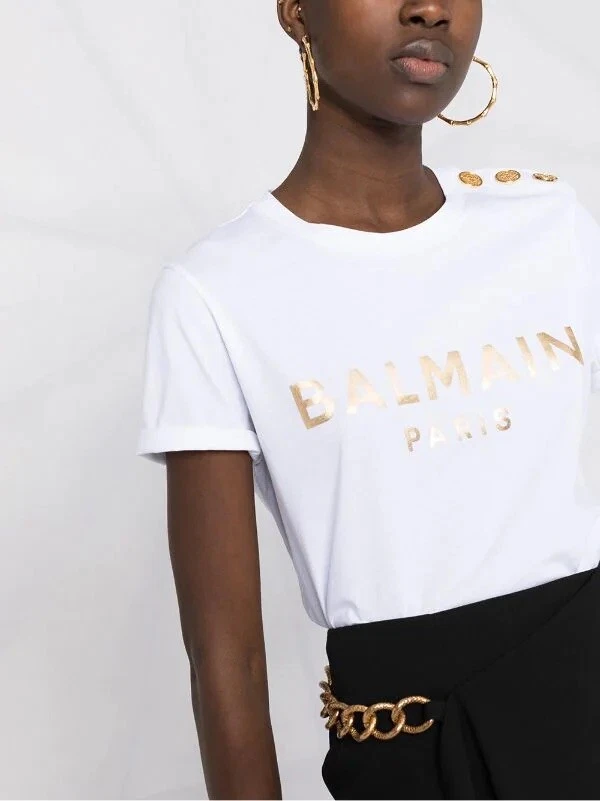 Embellished Logo Cotton Jersey T-shirt