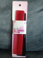 CVS BEAUTY 360 PINK AND BLACK 2 COUNT COMB SET FOR ALL-PURPOSE HAIR STYLING