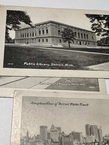 VTG Photograph Place Cards Detroit Michigan Streets Landmarks 3 1/2” x 2 1/8” - Picture 15 of 16