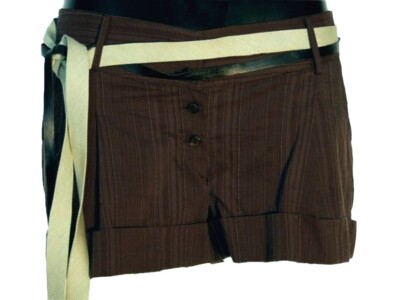 Women's Shorts ANIYE BY Rodi Size IT 42 Stretch Cotton Cocoa Summer Hot Pants