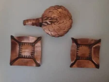 Silent Butler Hammered Gregorian Solid Copper 5"  Oak Leaf Handled  USA 