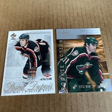 PASCAL DUPUIS RC 2001 UD Top Shelf SP #56 & Private Stock #125 Hockey Cards (e3)