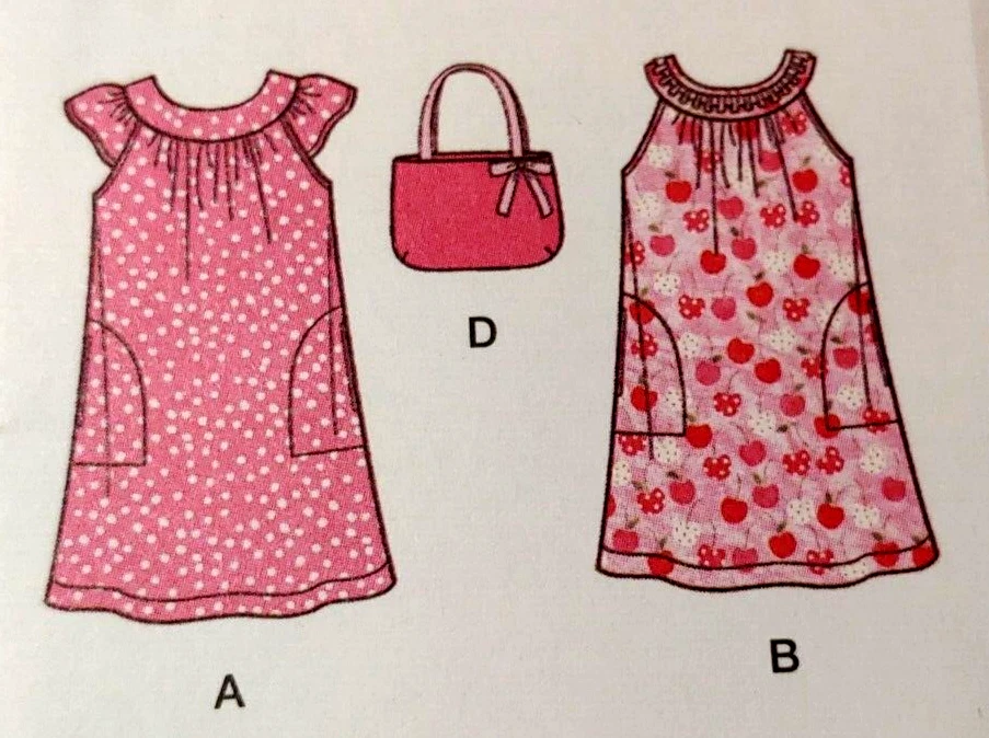 Simplicity 2270 Sewing Pattern Summer Dress Jacket Purse Girls Sizes 3-6 UNCUT - Image 4 of 4