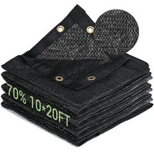 70% Garden Shade Cloth, 10x20FT HDPE Mesh Tarp with Upgraded Grommets, Keten ...