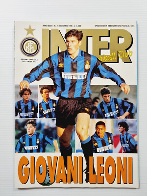 INTER FOOTBALL CLUB 2 FEBRUARY 1996 JAVIER ZANETTI-ROBERTO CARLOS-FACCHETTI