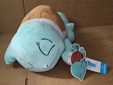 Official 28Cm Licensed Pokemon Sleeping Squirtle Plush Toys Soft Stuffed Doll