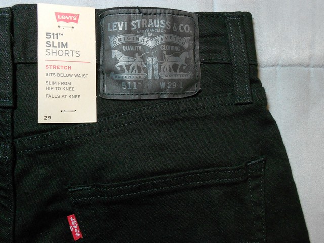 levi's 511 shorts black