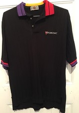 VTG 1990s Pontiac Firebird - Black Polo Shirt Made in USA - Large Chest 44"