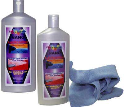 Autopflege Set Politur & Mikrofasertuch Autolack polieren 2 x 500ml Ludwiglacke
