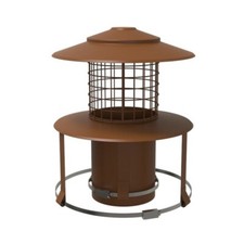 Flexible Flue Liner Cowl Terracotta Pot Hanging Rain Cap With Bird Guard Mesh