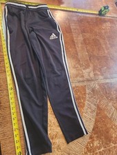 Adidas Size S Womens Black Athletic Climalite Zip Ankle Fitted Track Pants S103