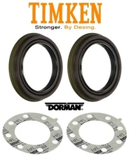 2x TIMKEN OIL SEAL & GASKET REAR WHEEL HUB 2003+ Dodge Ram 2500 3500 Single Axle