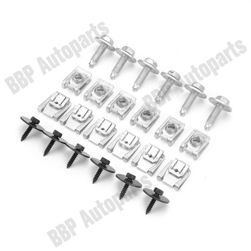 24PCS Under Engine Cover Floor Clips Screws Kit Fit For Benz E C Class W203 W211 - Picture 2 of 3