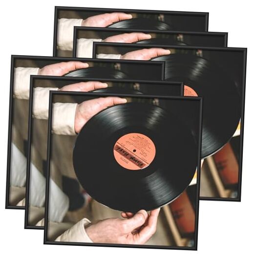 12.5x12.5 Record Frames with Acrylic Cover Made of Aluminum Display 12 6 Black