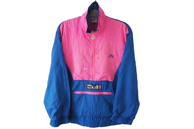 Vintage PUMA Anorak Light Wear Jacket Half Zip track style