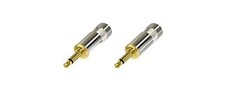  2 Pack Neutrik Rean NYS226G 3.5mm 1/8" Mono Plug, Nickel Case Gold Contacts