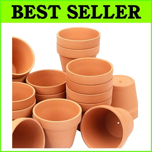 26-Pack 4" Terracotta Nursery Pots with Drainage Holes for Indoor & Outdoor