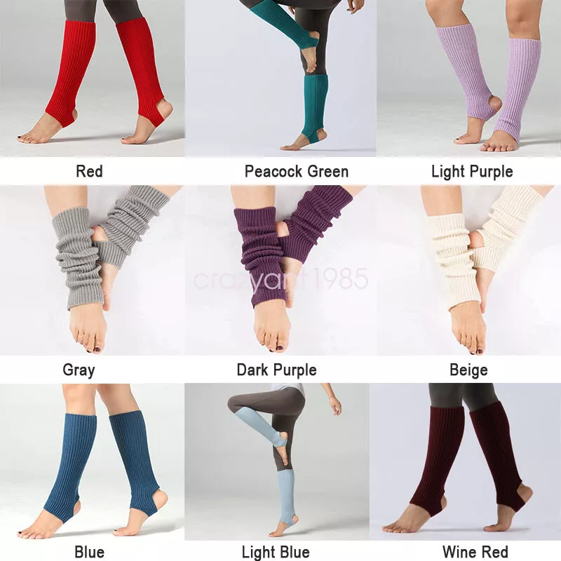 Fashion Yoga Toeless Calf Socks Women Girls Workout Training Dance Leg  Warmers