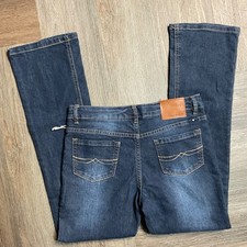 Lucky Brand Jeans Girls 12 Dark Wash Blue Denim Ava Bootcut Kids Classic Y2K