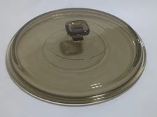 Amber Replacement Glass Lid 8 Inch, Square Handle, Marked with 17
