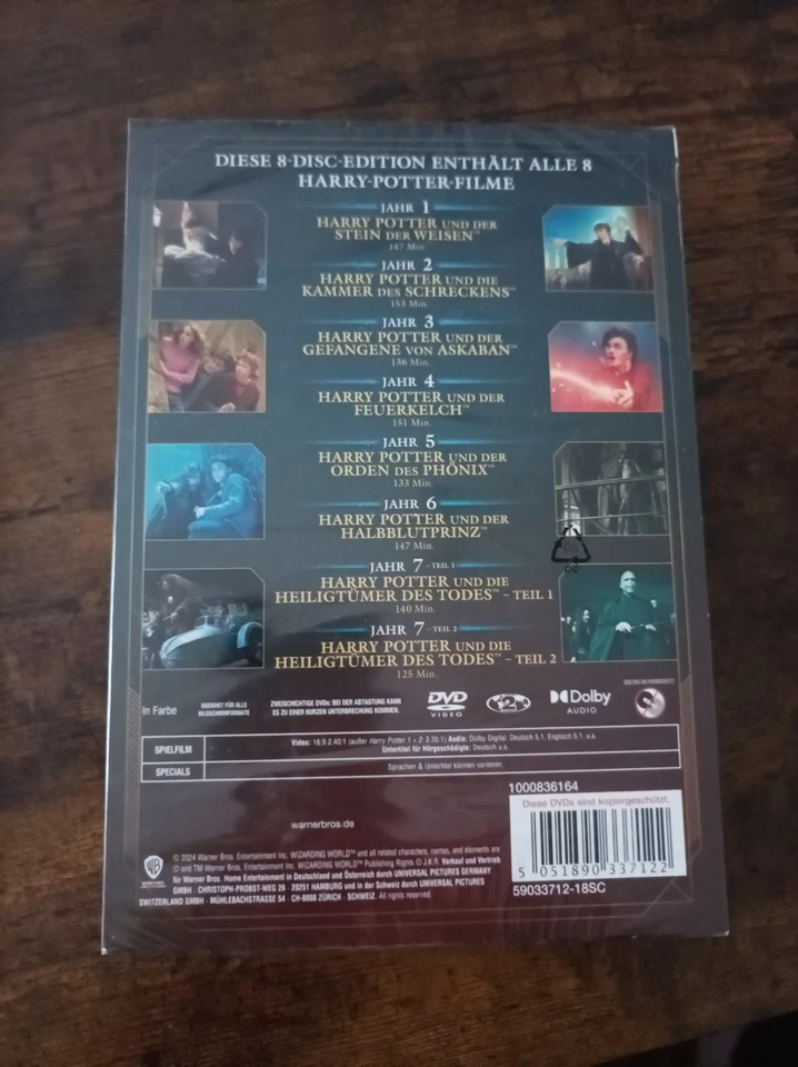 Harry Potter - 8 Film - Collection -  NEU & OVP - Bild 2 von 2