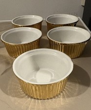 5Vintage Ramekin Golden Glo Number 839 By Hall China Made In USA MINT CONDITION