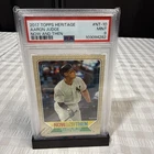 2017 TOPPS HERITAGE AARON JUDGE #NT-10 NOW AND THEN ROOKIE YANKEES - PSA 9