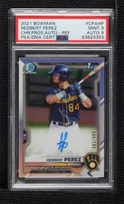 2021 Bowman Chrome Prospects Refractor 283/499 Hedbert Perez PSA 9 MINT Auto yj0