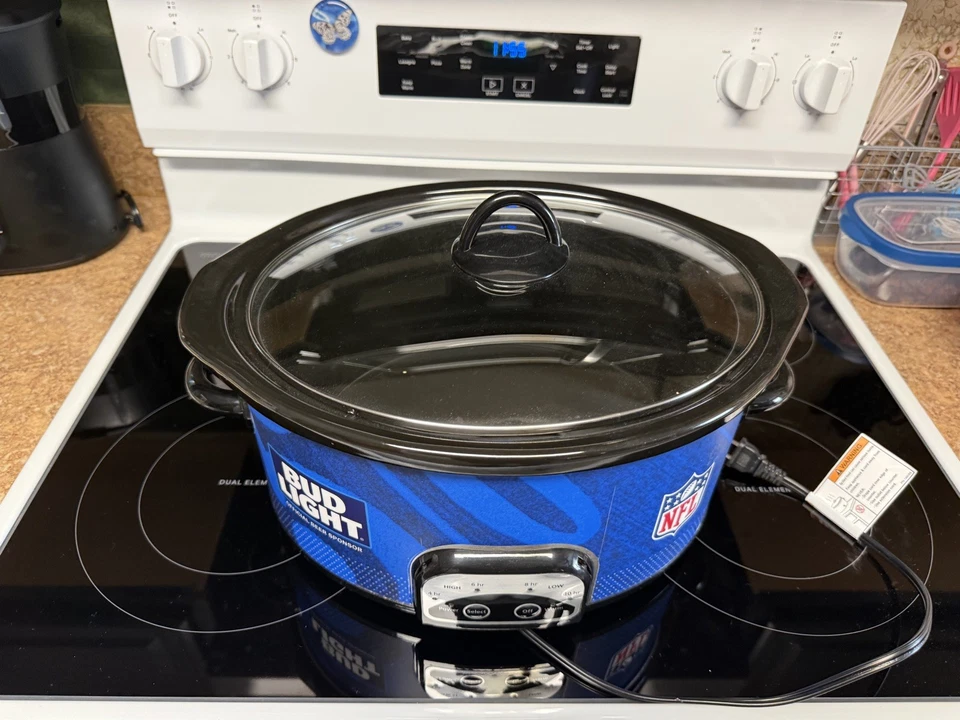 Официальный NFL Crock-Pot 6QT логотип задней двери медленноварка бутон света - Изображение 4 из 4