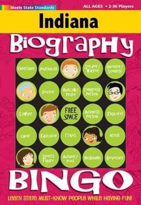 Indiana Biography Bingo by Gallopade International Hardcover Book