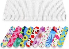 Mini limas de uñas (50 paquetes), coloridas tablas de esmeril para uñas doble cara 180 Gri