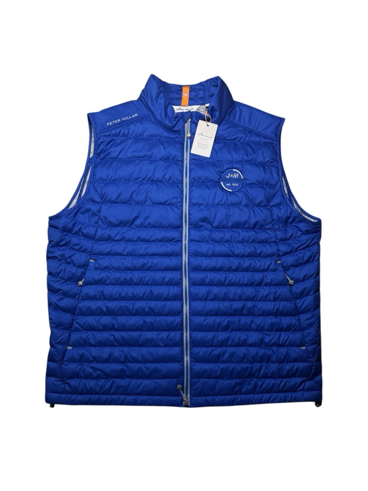 NEW Peter Millar Hyperlight Vest Mens XL Blue Puffer Golf Quilted Insulated
