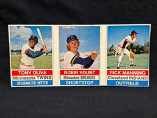 TONY OLIVA ROBIN YOUNT RICK MANNING 1976 HOSTESS PANEL 10 11 12 - VG