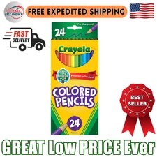 Crayola Colored Pencils, 24 Count, Assorted Pre-Sharpened – Great for Adults
