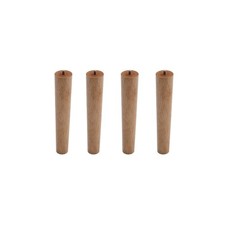 4x Wood Round Straight Furniture Tapered Replacement Legs Feet Sofa Chair Stool 