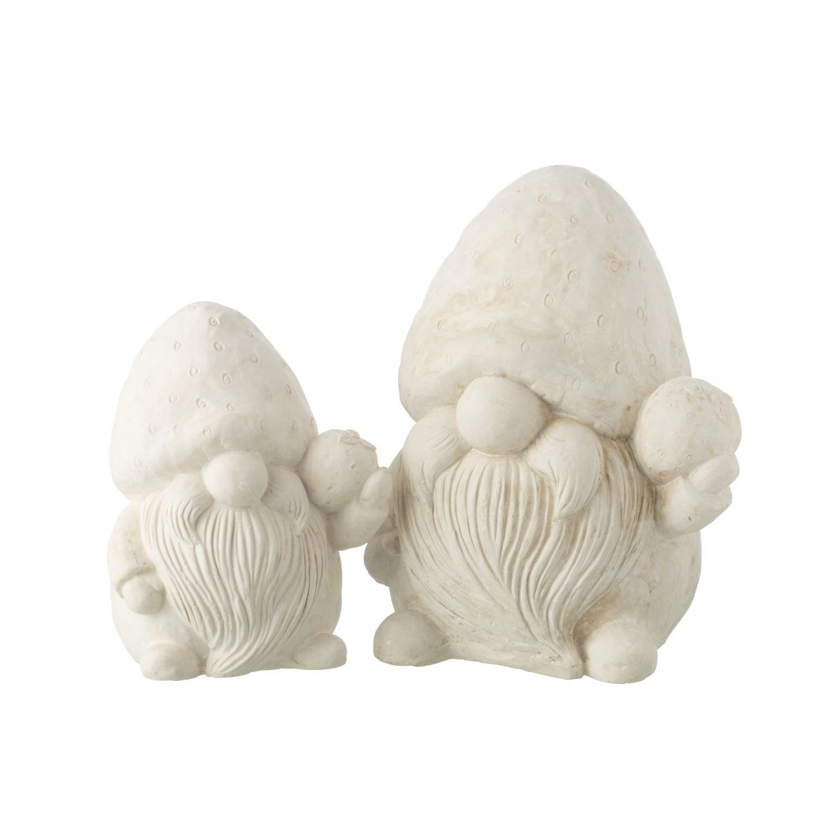 Lutin déco extérieur de 48cm en imitation pierre beige haute finition - 2