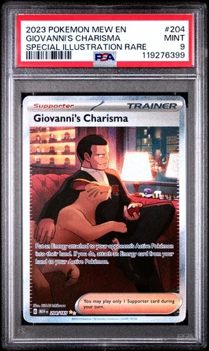 Giovanni'S Charisma Pokemon Mew  151 204 PSA 9