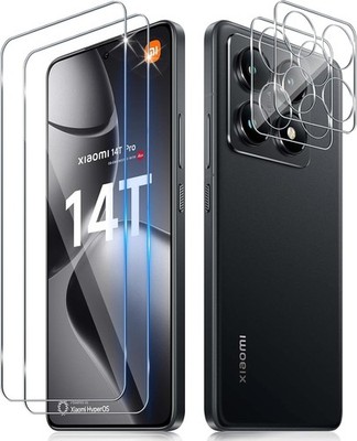 Xiaomi 14T  2X Display Schutzglas  + 2x Kamera Panzerfolie Full Screen 9H Glas