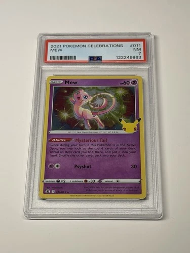 Pokémon TCG Holo Rare Card Celebrations Mew 011/025 PSA 7 NM